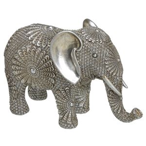 Elefante Decorativo 26,5x17cm em Resina Mabruk