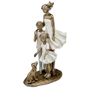 Família Decorativa 15,5x21cm em Resina Mabruk