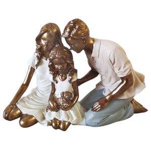 Família Decorativa 18x12cm em Resina Mabruk