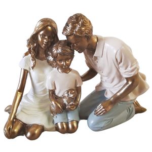Família Decorativa 27x12cm em Resina Mabruk