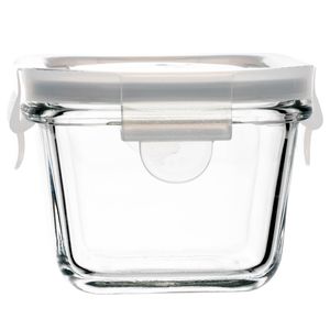 Mini Pote Hermético Quadrado 150ml em Vidro Lyor