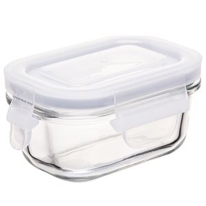 Mini Pote Hermético Retangular 120ml em Vidro Lyor