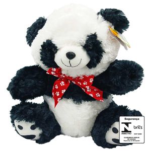 Urso Panda de Pelúcia 33cm em Poliéster Fizzy