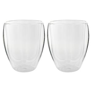 Jogo de Copo Parede Dupla 2 Peças 380ml em Vidro Flashgoods