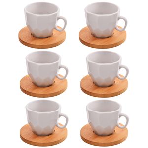 Jogo de Xícaras Serene 12 Peças 90ml em Porcelana Wincy