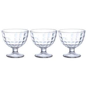 Jogo De Taças Candice P/ Sobremesa 3 Peças 300ml em Vidro Hauskraft