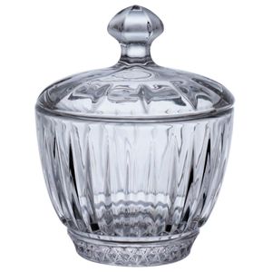 Potiche Elegan 8,5x8,5x11cm em Vidro Hauskraft