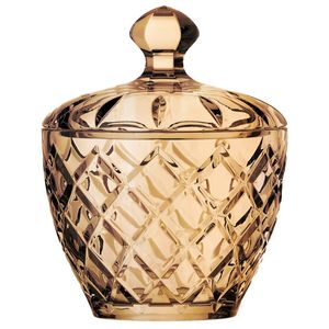 Potiche Luxe 8,5x8,5x11cm em Vidro Hauskraft