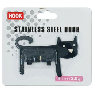 Gancho Duplo Gato 10,5x6,5cm em Aço Inox Megagift