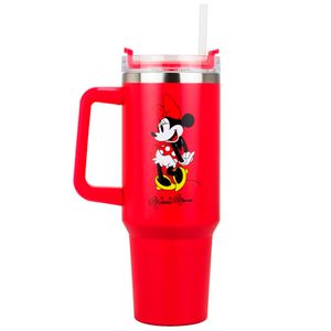 Canecão C/ Canudo Minnie Mouse 1,1L em Aço Inox Minas Presentes
