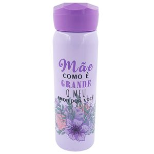 Garrafa Mãe Floral C/ Alça 600ml em Alumínio Interponte
