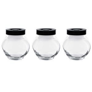 Jogo Porta Condimento 3 Peças 180ml em Vidro Flashgoods
