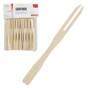 Jogo De Garfinhos P/ Petisco 80 Peças em Bambu Fu Xing