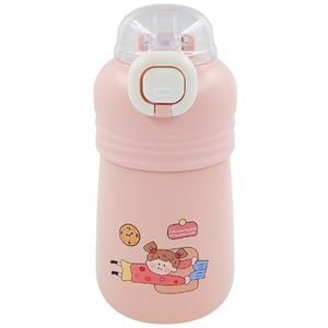 Garrafa Térmica Infantil C/ Alça 600ml em Aço Inox Amigold