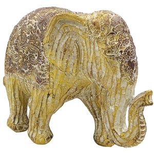 Elefante Decorativo 24,5x17cm em Resina Brascontinental