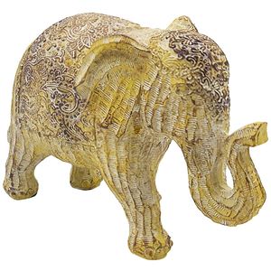 Elefante Decorativo 17,7x12,7cm em Resina Brascontinental