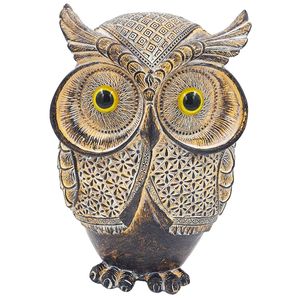 Coruja Decorativa 21,5cm em Resina Brascontinental