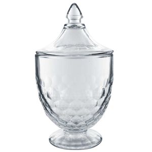 Bomboniere C/ Pé 20x11cm em Vidro Tecnoserv