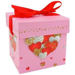 Caixa P/ Presente Coração 15x15cm em Papel Amigold