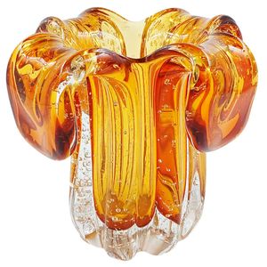 Vaso Decorativo Italy Hibisco 14x12cm em Vidro Newway