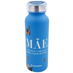 Garrafa Bubble Mãe Garden 500ml em Aço Inox Zona Criativa