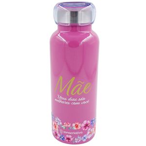 Garrafa Bubble Mãe Florence 500ml em Aço Inox Zona Criativa