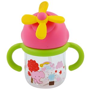 Copo Infantil C/ Canudo 300ml em Plástico FlashGoods
