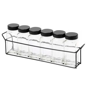 Jogo Porta Condimentos 6 Peças 120ml em Vidro FlashGoods