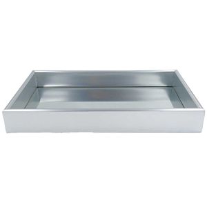 Bandeja Espelhada Retangular 29,5x16,8cm em Metal Moment