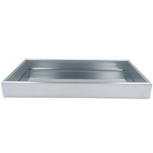 Bandeja Espelhada Retangular 34,5x18,5cm em Metal Moment