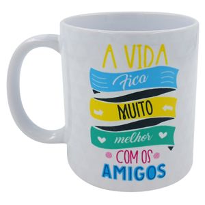Caneca Amigos 300ml em Cerâmica Sude