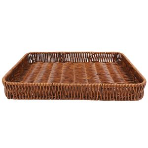 Bandeja Retangular Decorativa 35,5x25,5cm em Plástico Clink