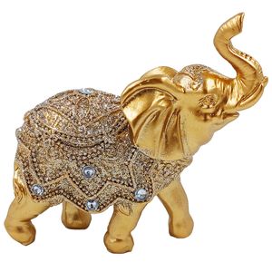 Elefante C/ Glitter Decorativo 10cm em Resina Youbai