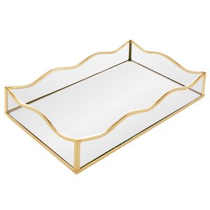 Bandeja Espelhada Ocean 30x20cm em Metal Lyor