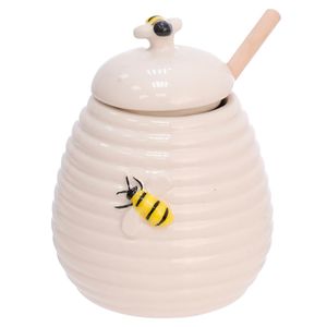 Meleira Bee C/ Colher 300ml em Porcelana Hauskraft