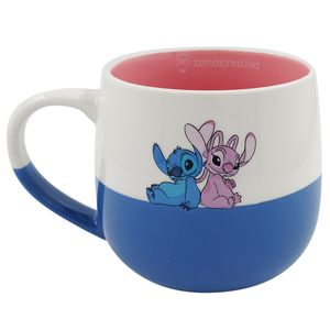 Caneca Maggie Stitch e Angel 400ml em Cerâmica Zona Criativa