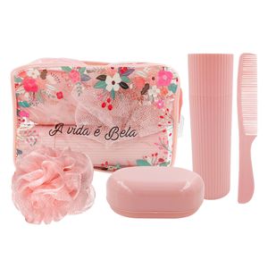Kit Viagem C/ Nécessaire 5 Peças em Plástico FWB