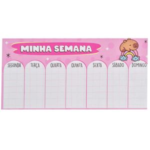 Bloco de Anotação Planner Capivara 21x10,3cm em Papel Fu Xing