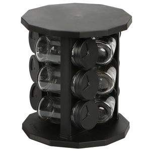 Porta Condimento Giratório 9 Peças em Vidro Wellmix