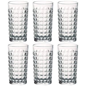 Jogo de Copos Prisma 6 Peças 280ml em Vidro Lehavi