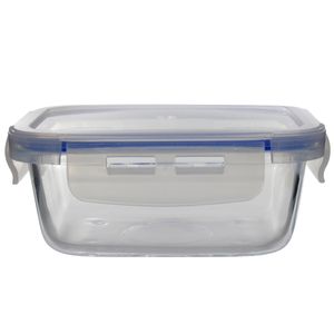 Pote Hermético Retangular 330ml em Vidro Lehavi