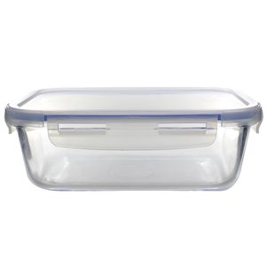 Pote Hermético Retangular 1040ml em Vidro Lehavi