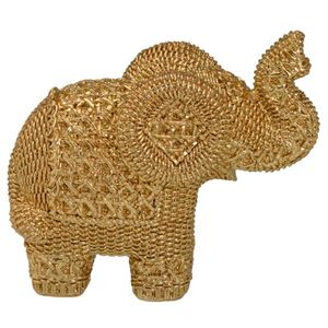 Elefante Decorativo 24,5x22cm em Resina Mabruk