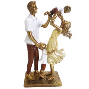 Família Decorativa 15x26cm em Resina Mabruk