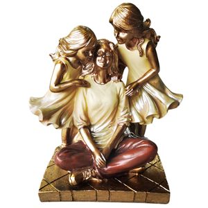 Família Decorativa 16cm em Resina Mabruk