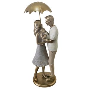 Família Decorativa 30cm em Resina Mabruk
