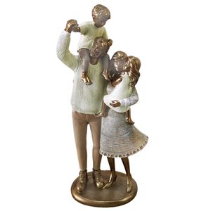 Família Decorativa 12x29cm em Resina Mabruk