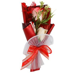 Buquê Flor Rosas Artificial 20cm em Plástico Fu Xing
