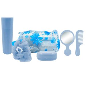 Kit Viagem C/ Nécessaire 6 Peças em Plástico Casita
