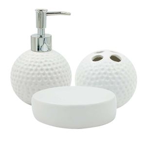 Kit Banheiro 3 Peças em Cerâmica Dolce Home